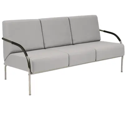 SPA 3 chrom, koženka AN 052 - koženka šedá